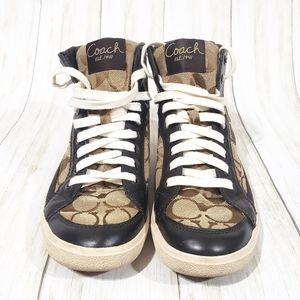 Coach Ellis "Signature"  Hi-Top Sneakers Size 7.5